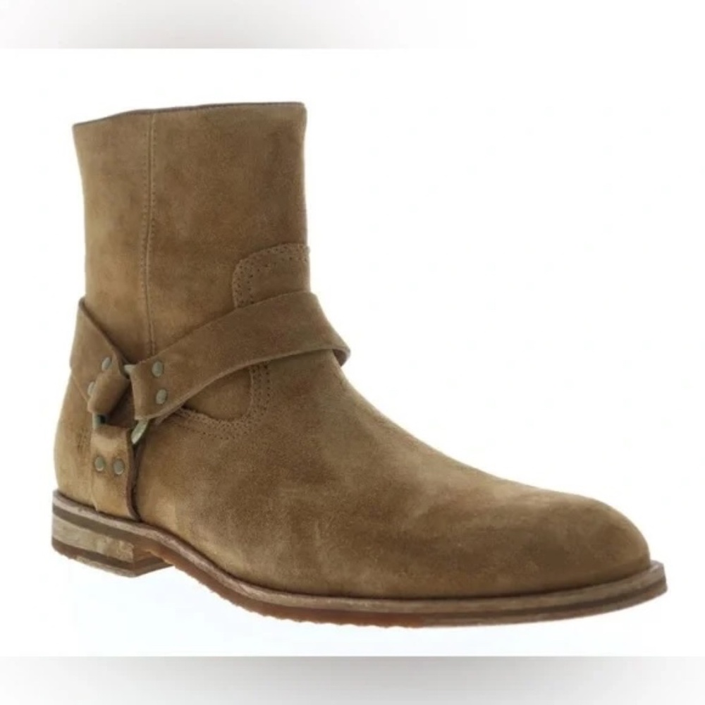Men’s harness suede Frye Boots, size 10